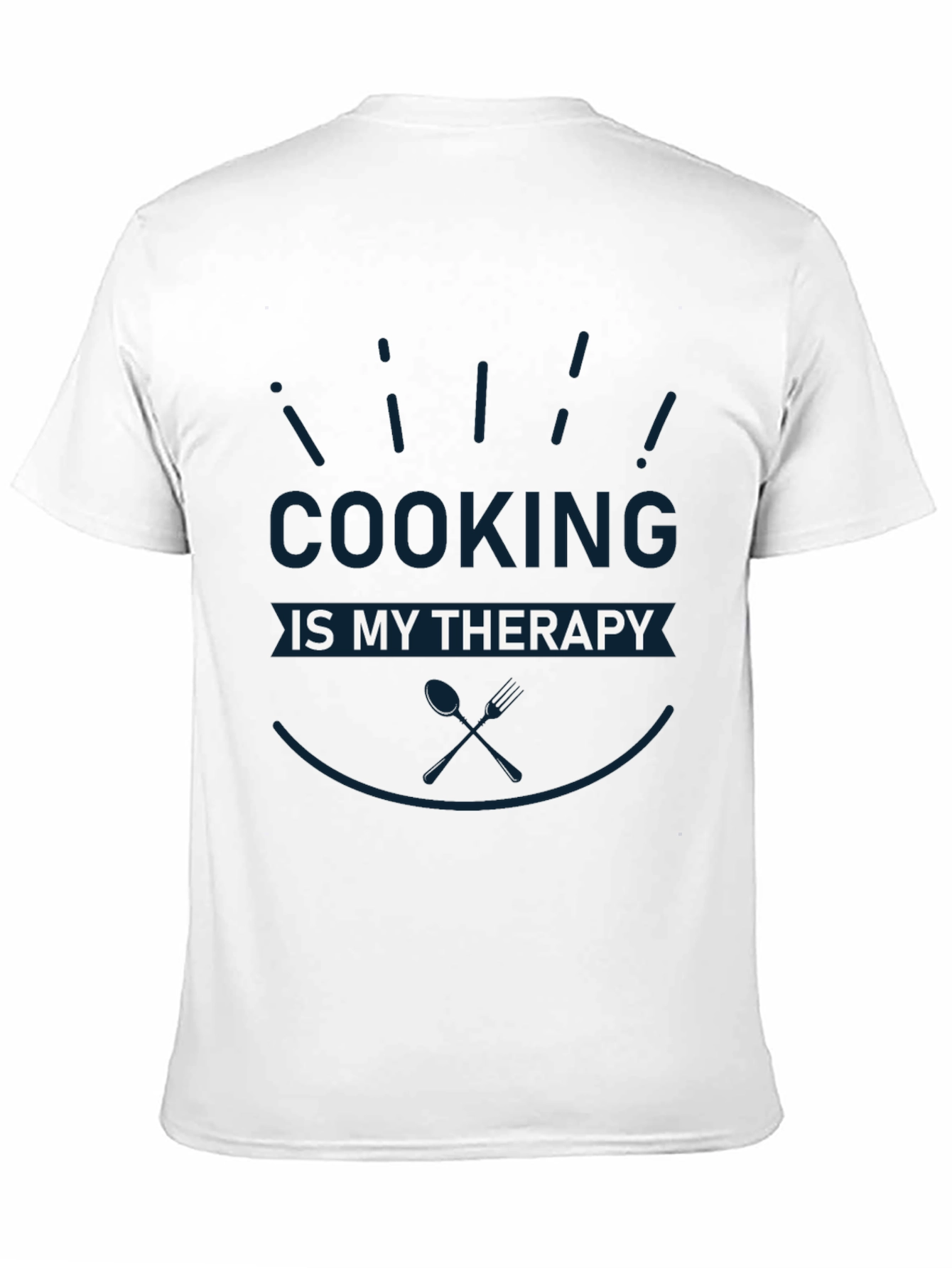 Cooking is My Therapy Black T-Shirt