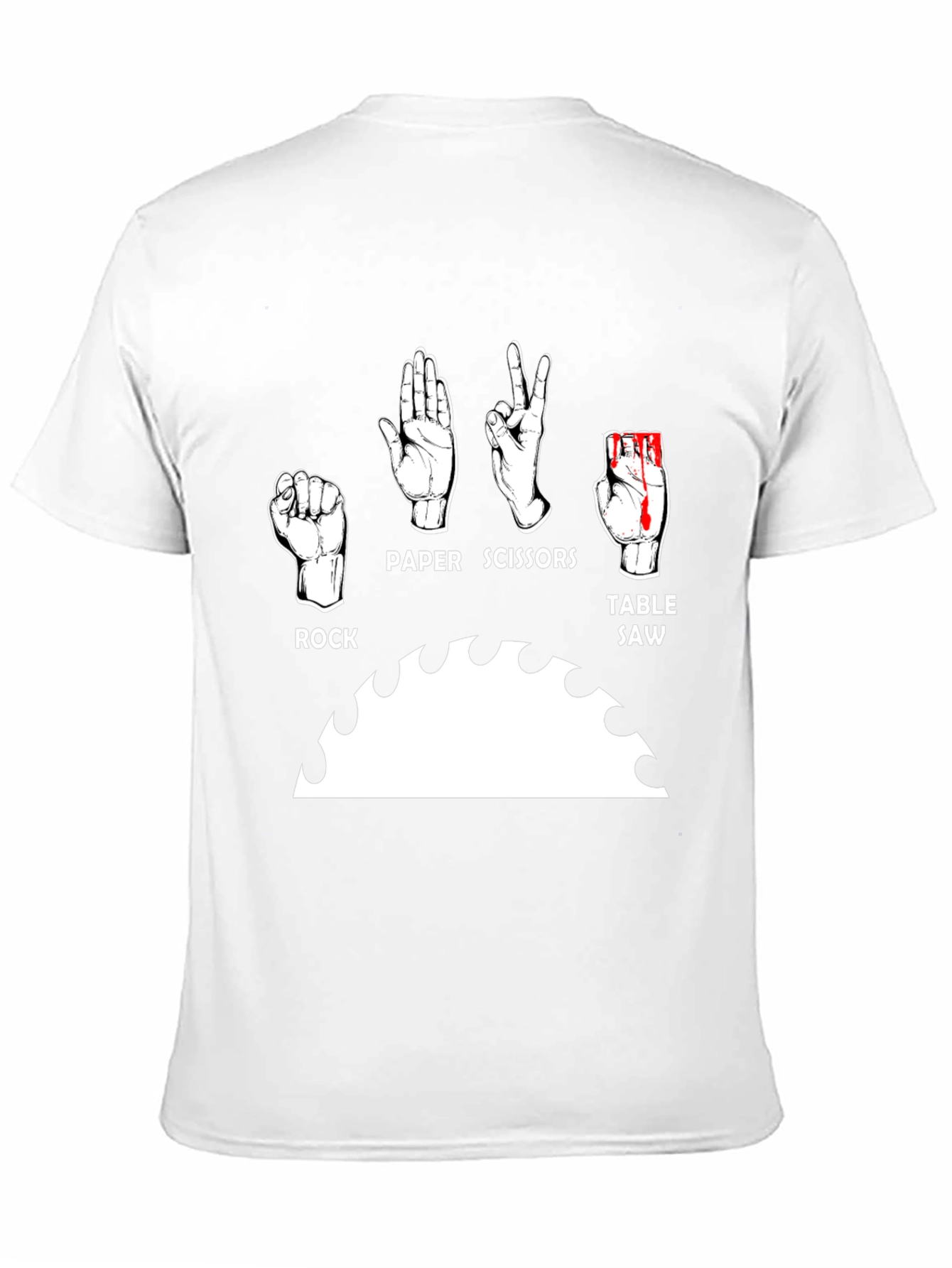 Rock Paper Scissors Table Saw Funny Graphic Tee