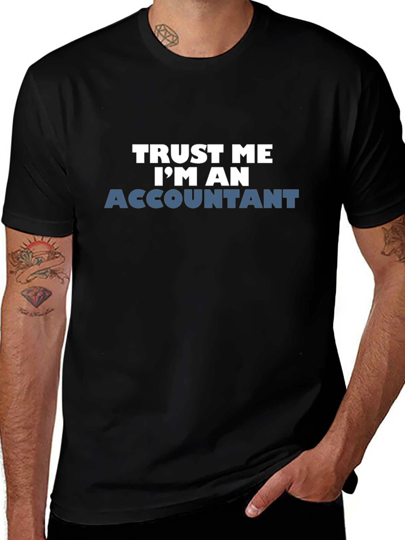 Trust Me Im An Accountant Black Tee