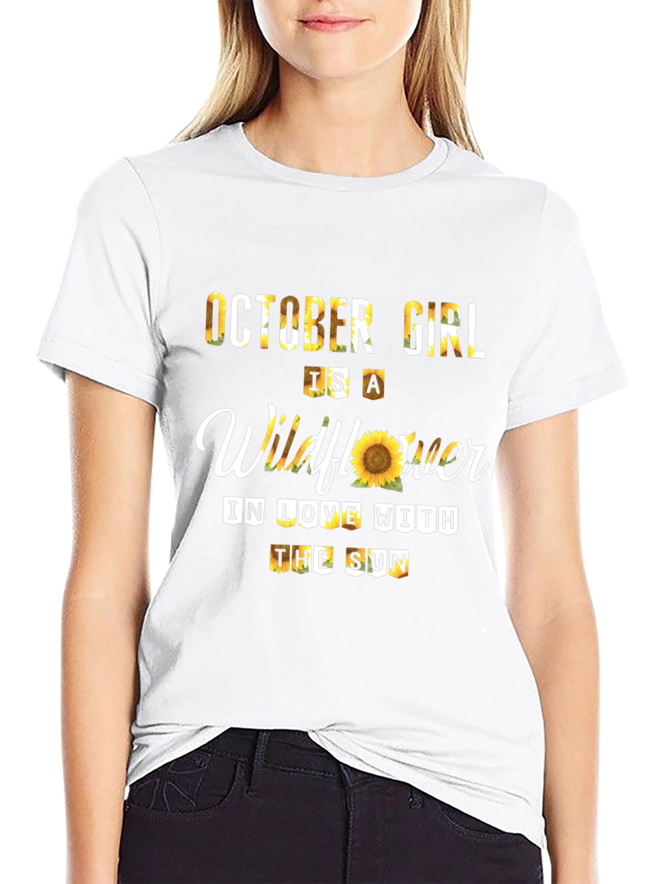October Girl Wildflower Graphic Tee - Trendy Fall Fashion