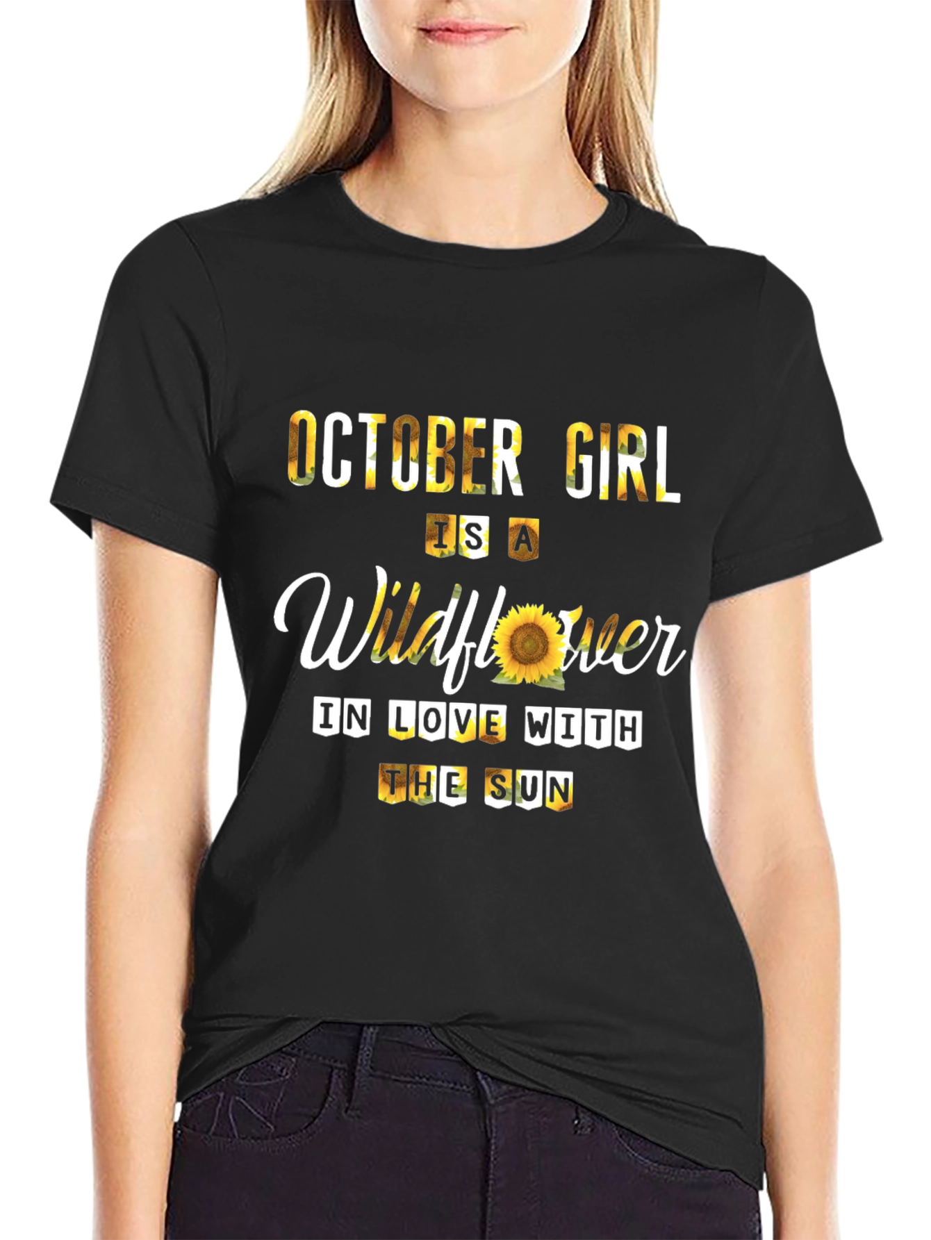 October Girl Wildflower Graphic Tee - Trendy Fall Fashion