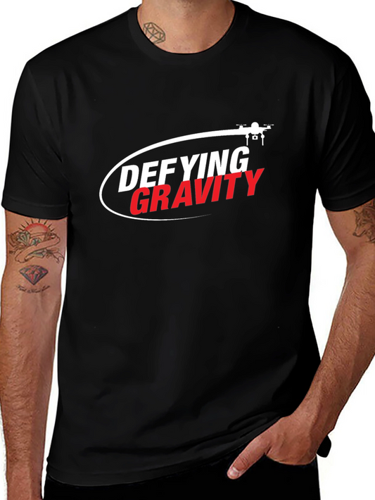 Defying Gravity Drone Graphic Tee - Black