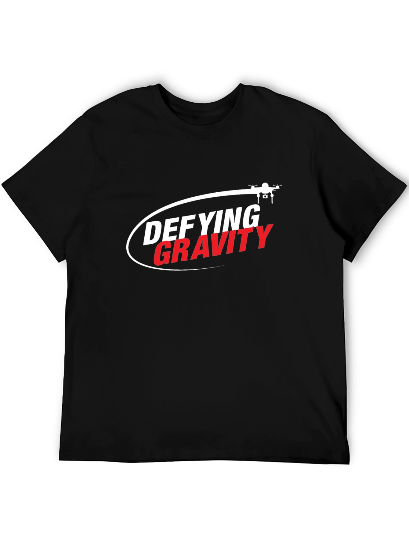 Defying Gravity Drone Graphic Tee - Black