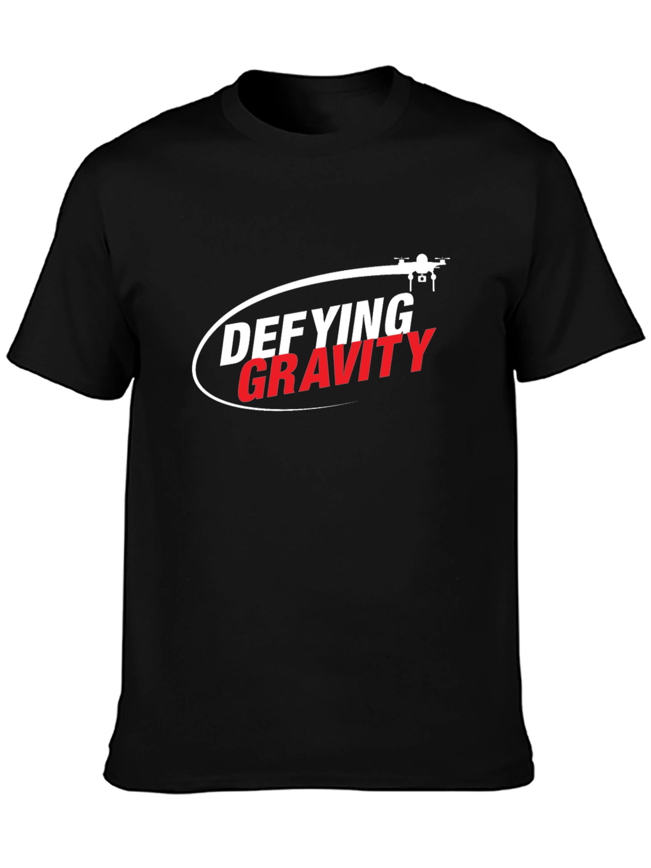 Defying Gravity Drone Graphic Tee - Black
