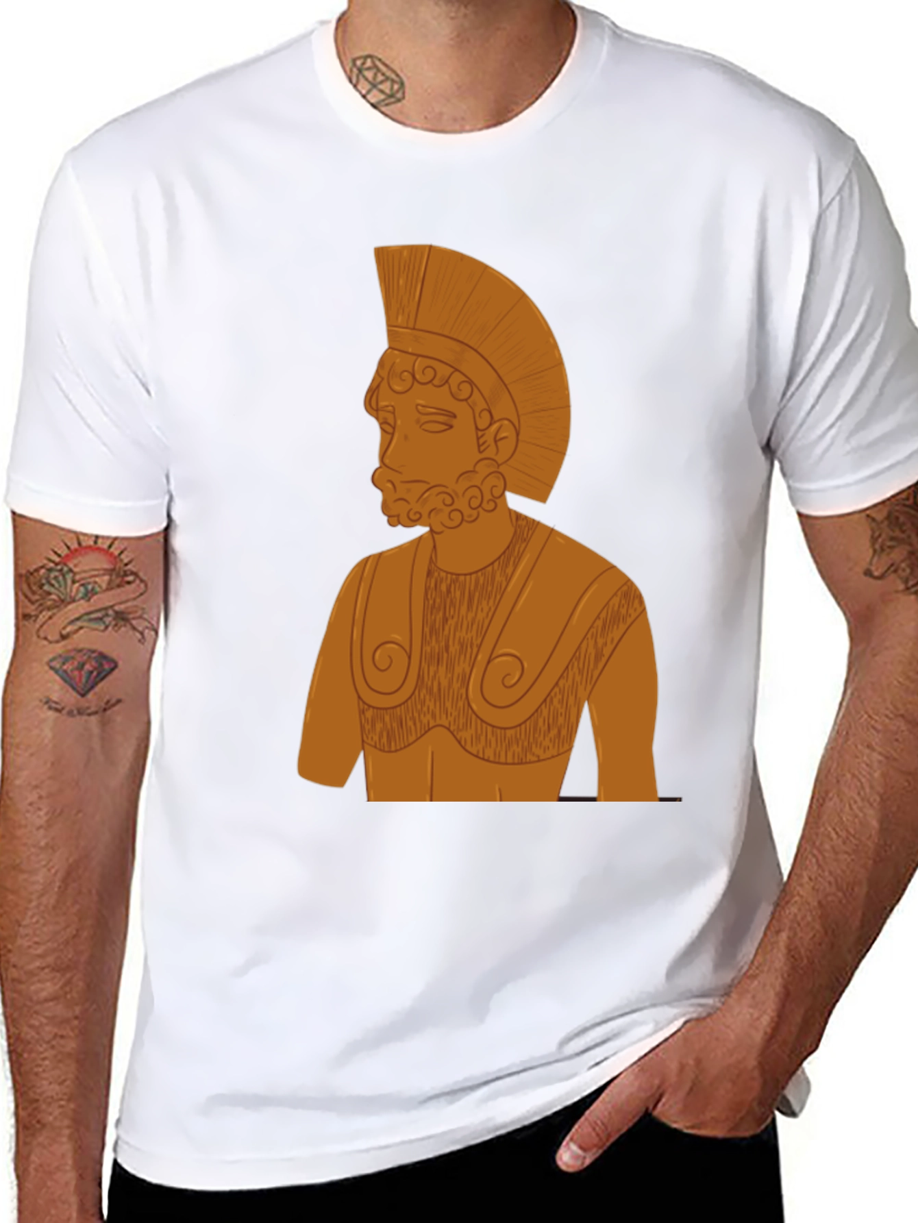 Spartan Warrior Graphic T-Shirt - Classic Style
