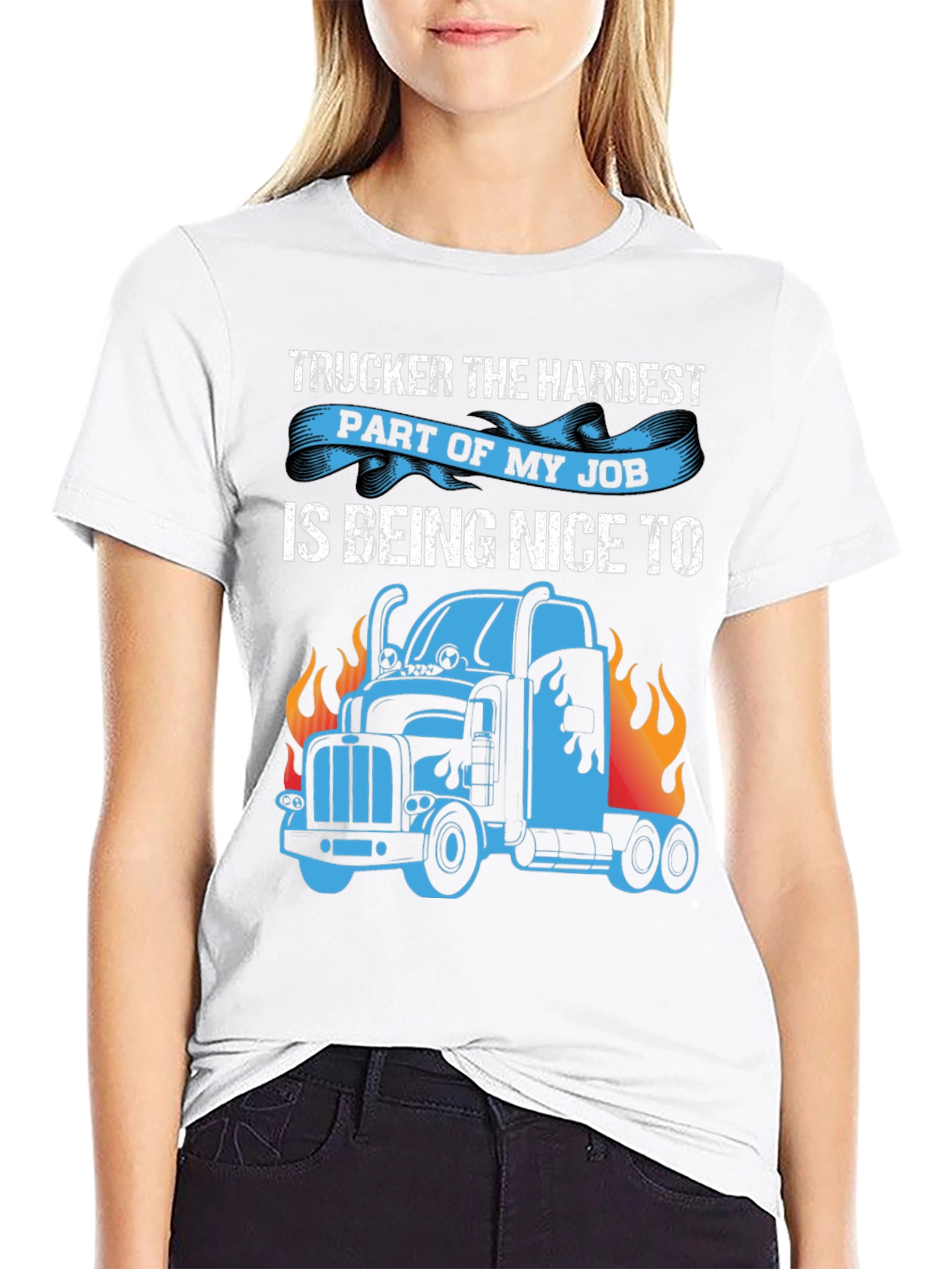 Truckers Hardest Job T-Shirt - Funny Truck Driver Tee