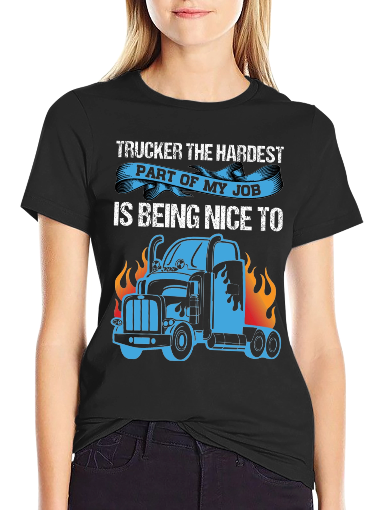 Truckers Hardest Job T-Shirt - Funny Truck Driver Tee