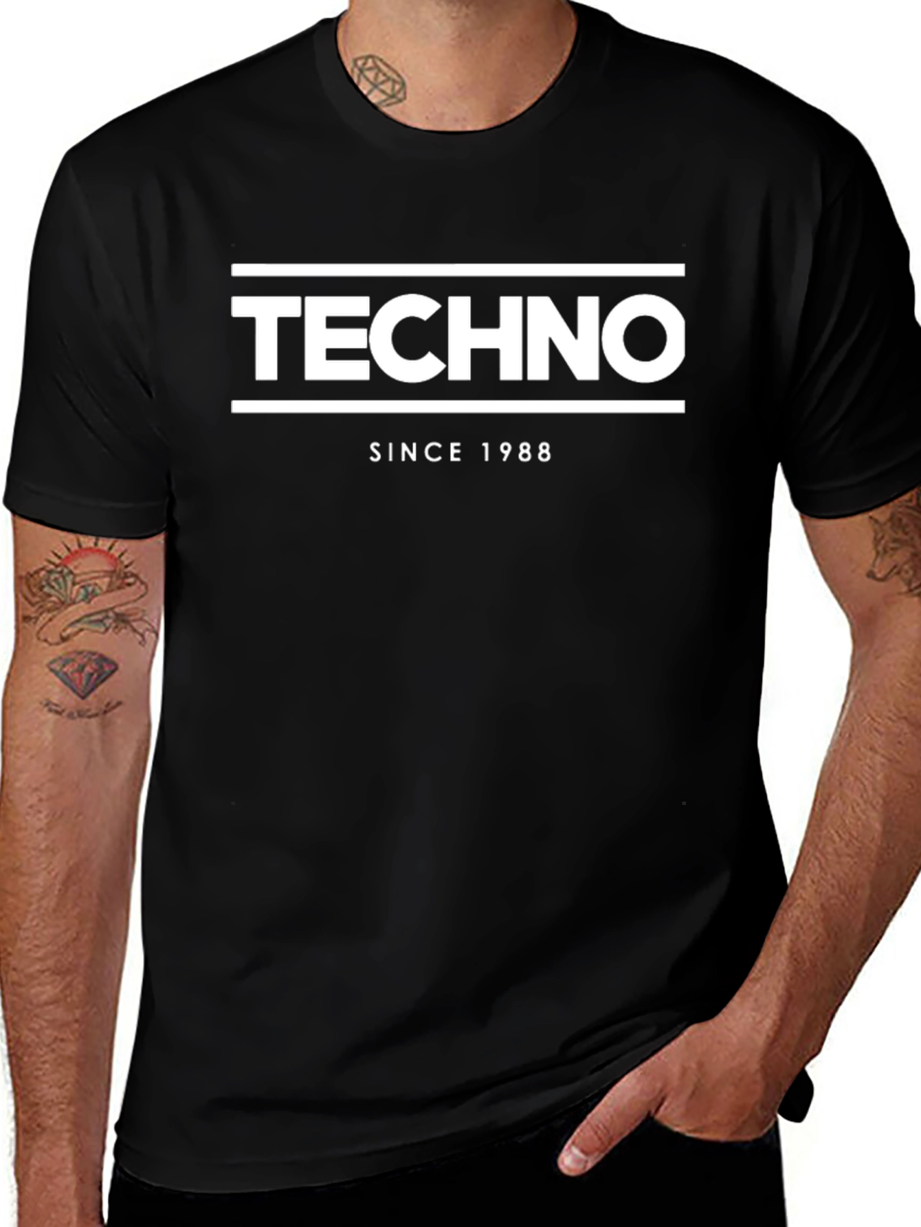 Techno Since 1988 Mens Black T-Shirt