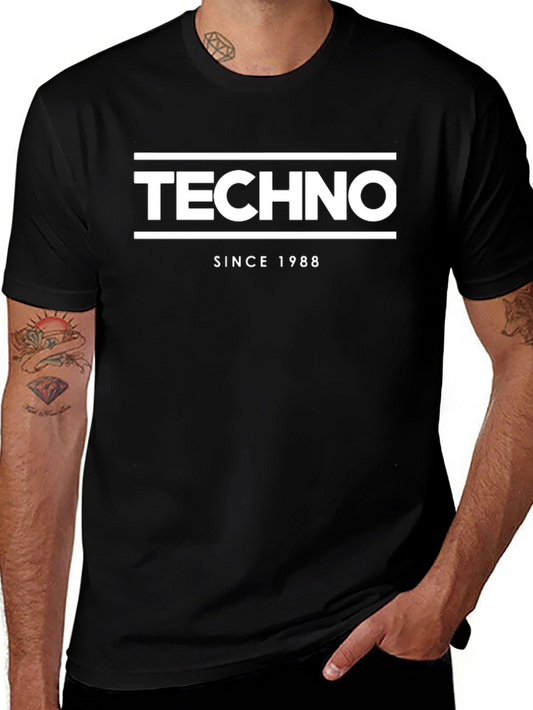 Techno Since 1988 Mens Black T-Shirt