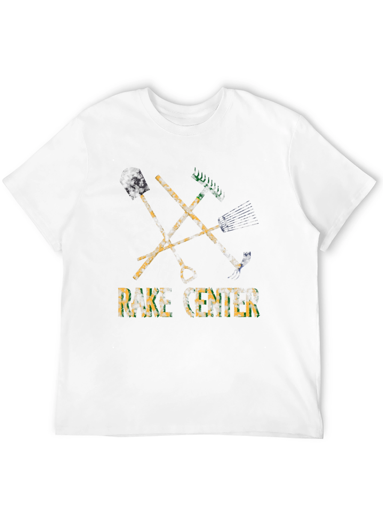 Rake Center Graphic Tee - Gardening Humor