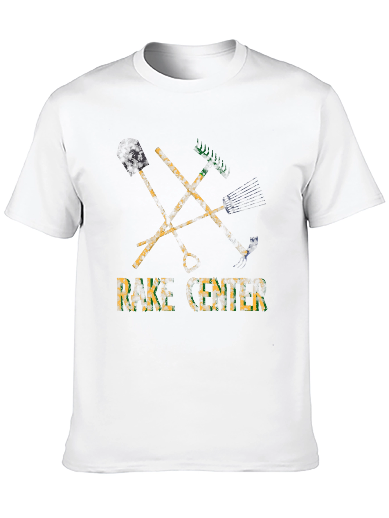 Rake Center Graphic Tee - Gardening Humor