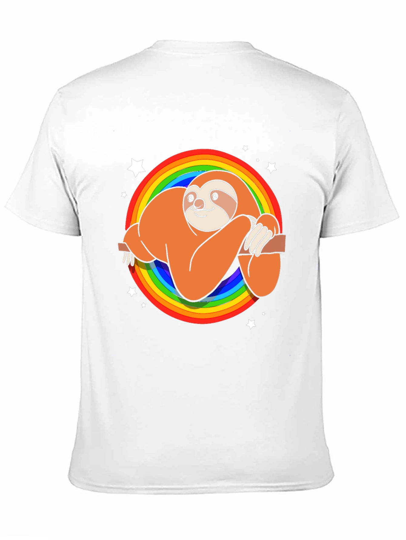 Rainbow Sloth T-Shirt - Cute Cartoon Tee