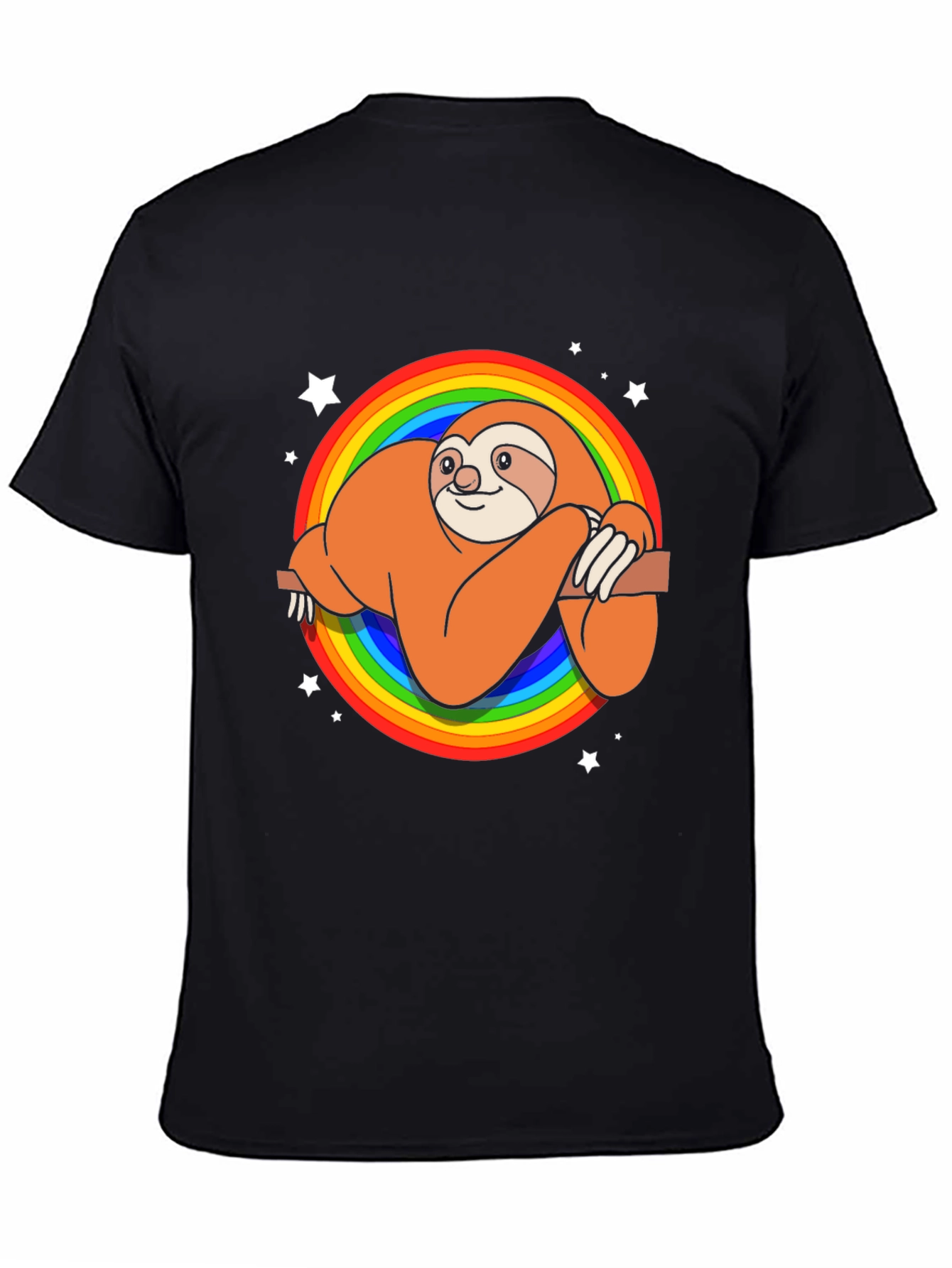 Rainbow Sloth T-Shirt - Cute Cartoon Tee