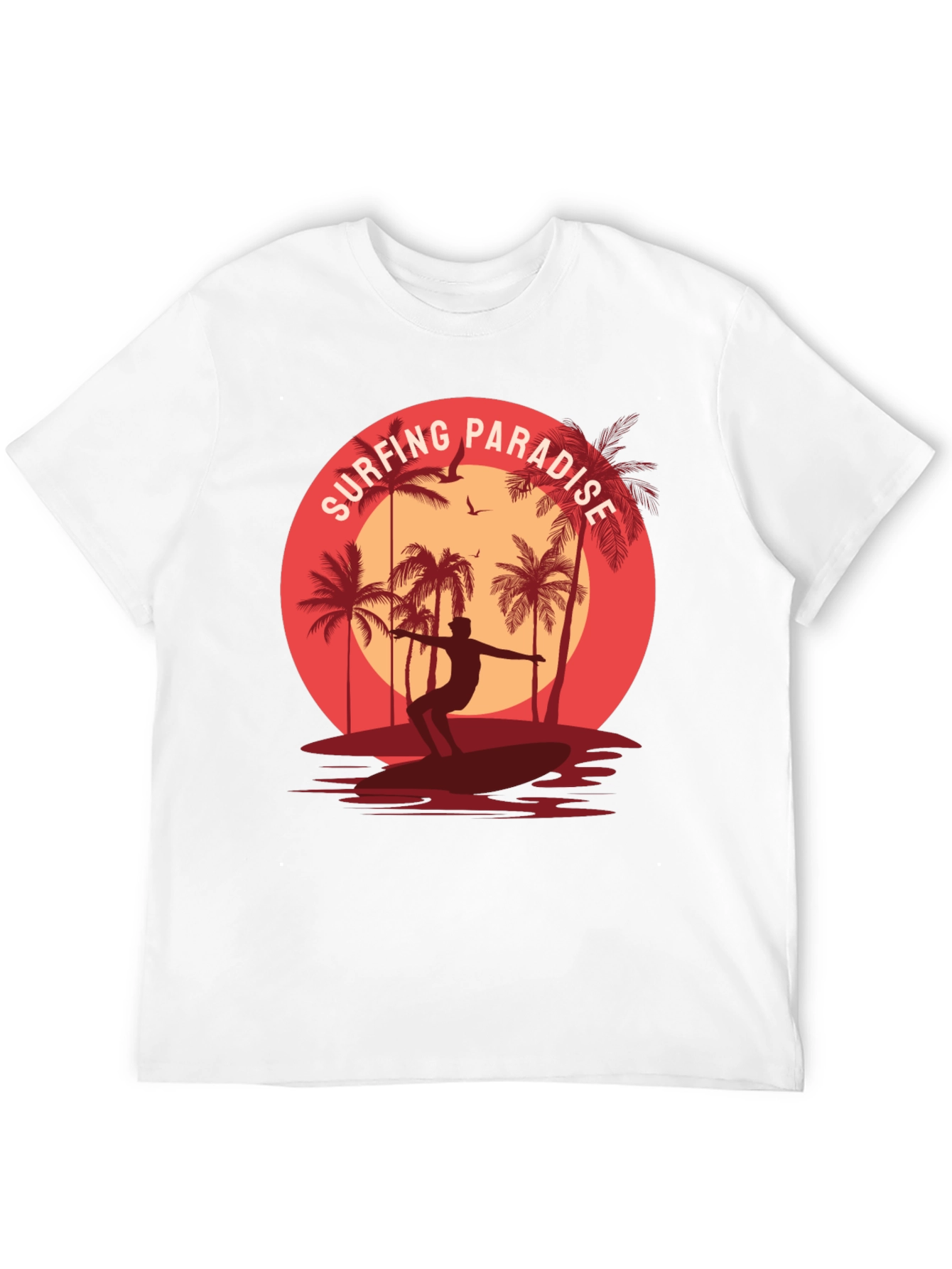 Surfing Paradise Graphic Tee - Coastal Style
