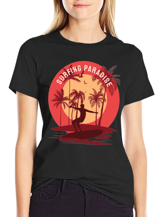 Surfing Paradise Graphic Tee - Coastal Style