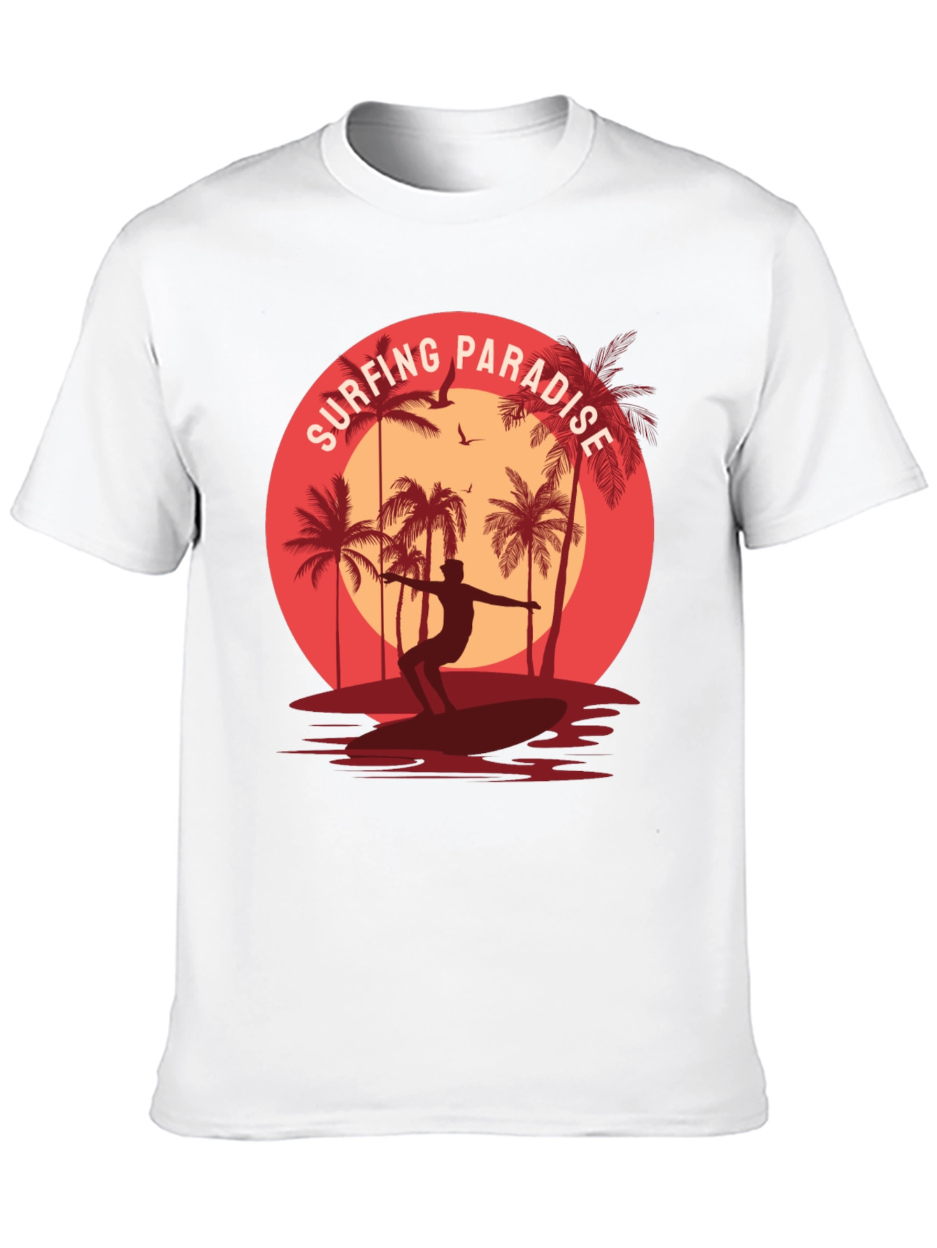 Surfing Paradise Graphic Tee - Coastal Style