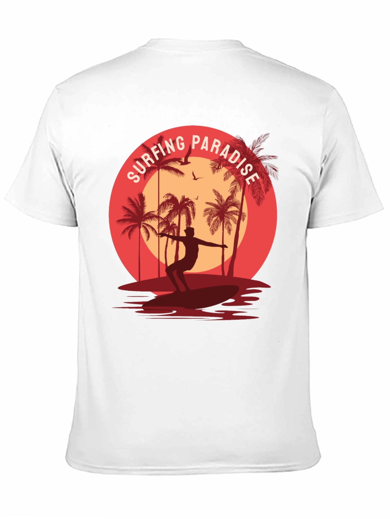 Surfing Paradise Graphic Tee - Coastal Style